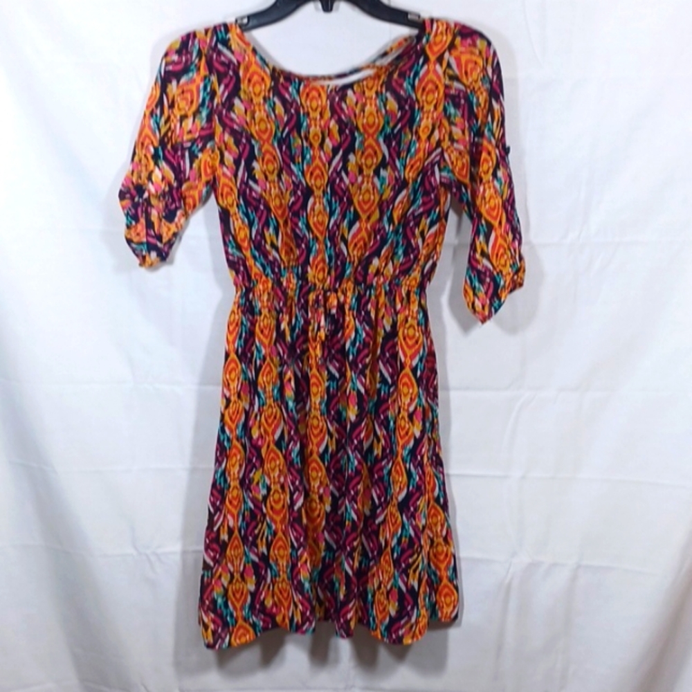 Red Camel Girls Short Dress Or Long Blouse Multi color Size Large